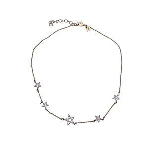 Banana Republic Rhinestone Stars Station Chain Necklace 16 to 18 Inches